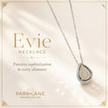 Park Lane Evie Silver Gold Teardrop Pavé Crystal Necklace NIB - Image 1