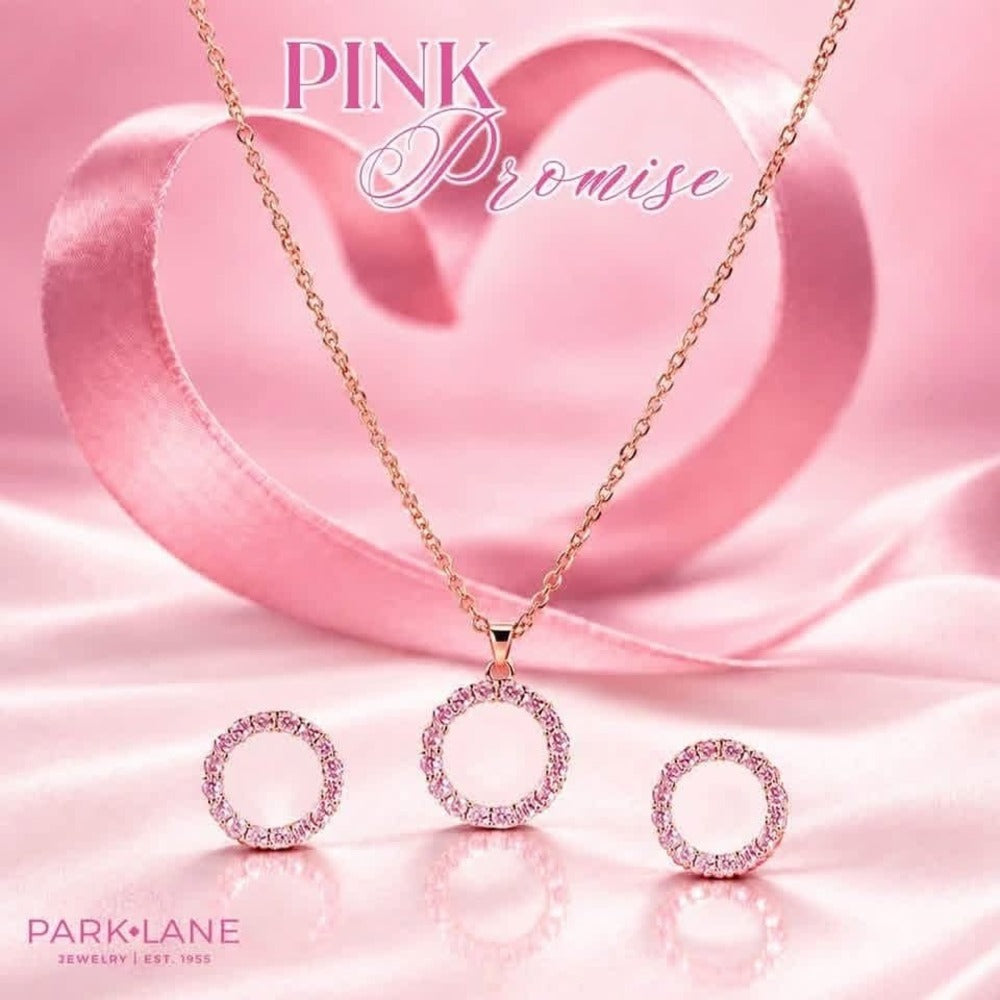 Park Lane Pink Promise Necklace and Earring Set NIB - Image 3
