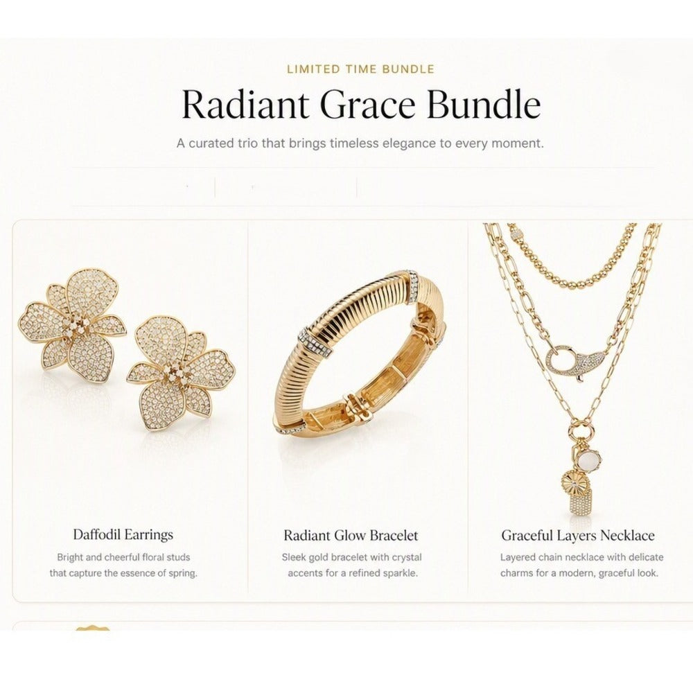 Park Lane Radiant Grace Bundle Daffodil Earrings Tanner Bracelet Aspen Necklace - Image 1