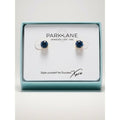 Park Lane Denim Blue Impression Earrings Gold Tone Studs NIB - Image 1
