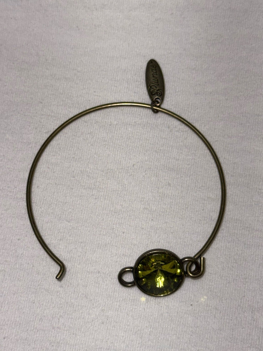 Plunder Green Crystal Jewelry Set - Necklace, Bracelet & Hoop Earrings NWOT - Image 6