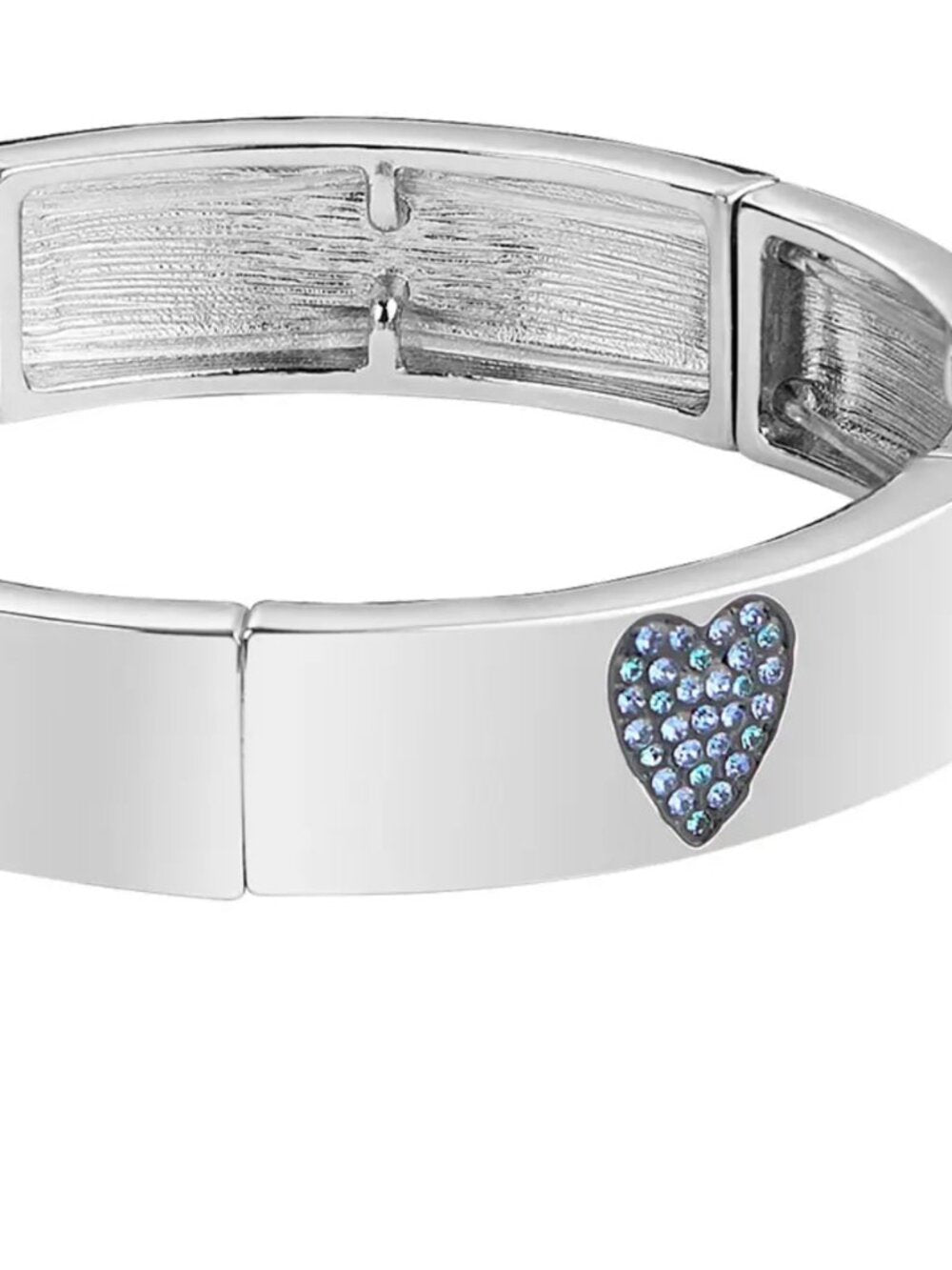 Park Lane "Darling" Silver Tone Bracelet with Blue Heart Crystal Accents - NIB - Image 3