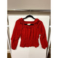 Universal Thread Womens Red Smocked Peplum Top XS - Image 1