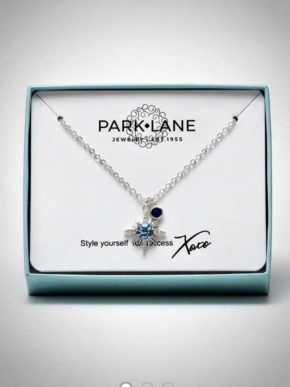 Park Lane Shiloh & Darling Silver-Tone Blue Crystal Set NIB - Image 2