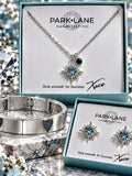 Park Lane Shiloh & Darling Silver-Tone Blue Crystal Set NIB - Image 1