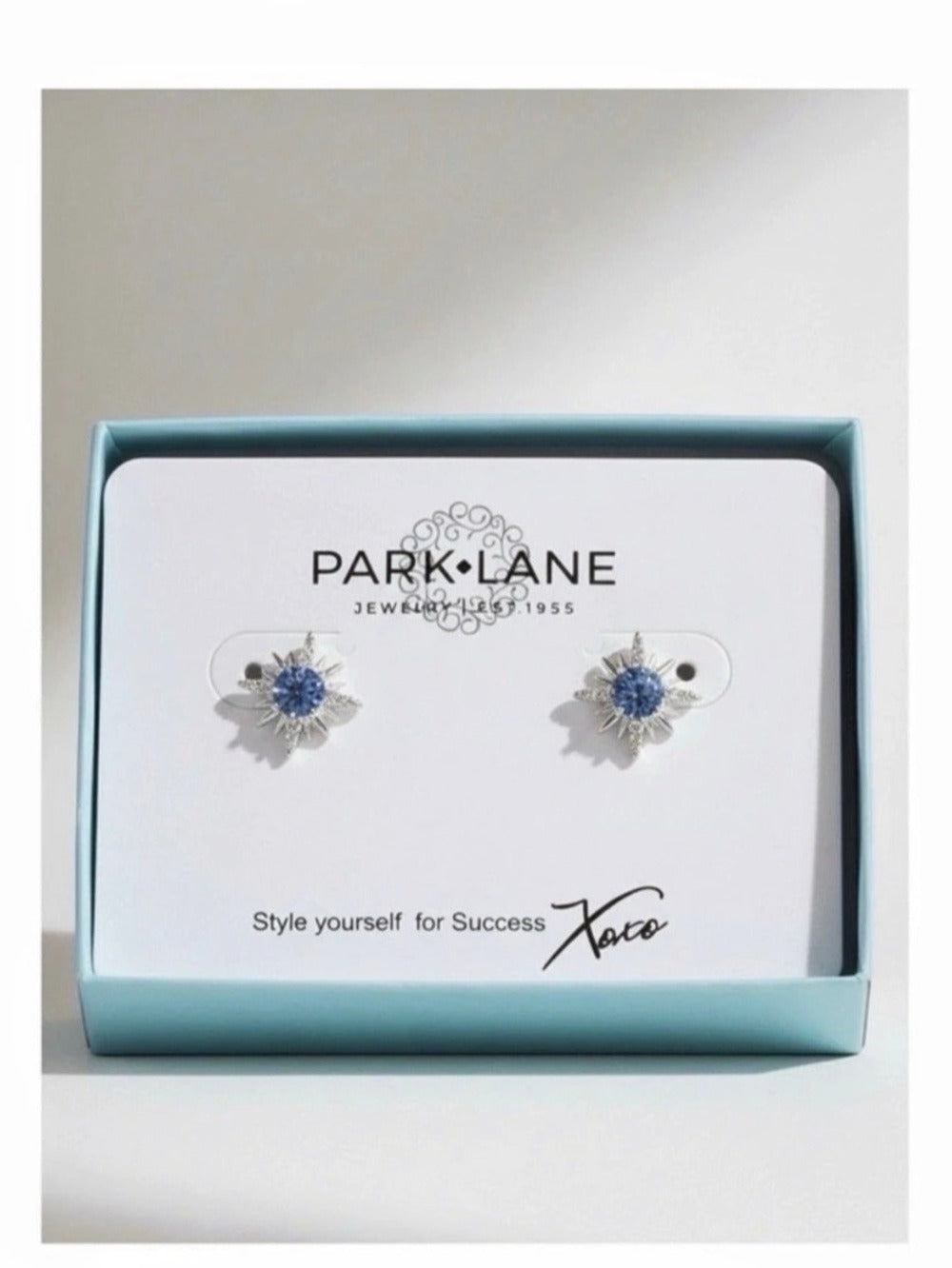 Park Lane Shiloh & Darling Silver-Tone Blue Crystal Set NIB - Image 5